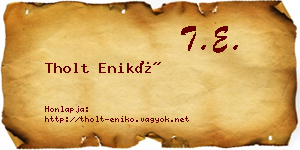 Tholt Enikő névjegykártya